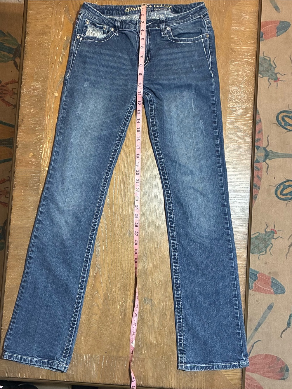Zenim Women's Straight Leg Jeans in Faded Indigo